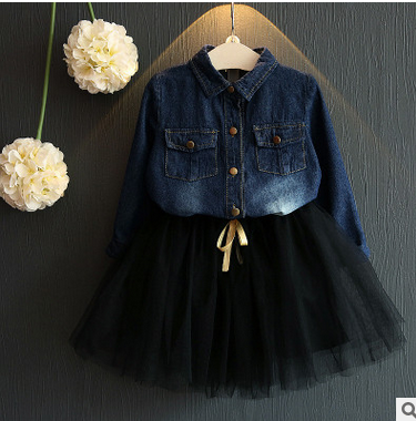 Chemise fille à manche longue en toile - Ref 2087221