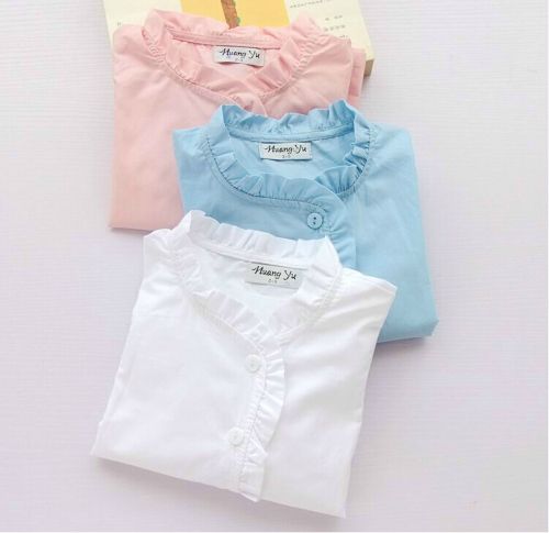 Chemise fille à manche longue - Ref 2087231