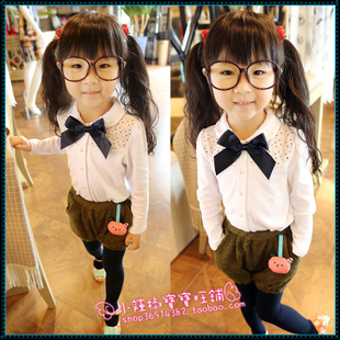 Chemise fille à manche longue en Toile de coton - Ref 2087254