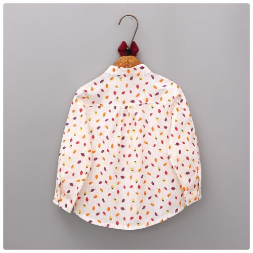 Chemise fille à manche longue en Toile de coton - Ref 2087307