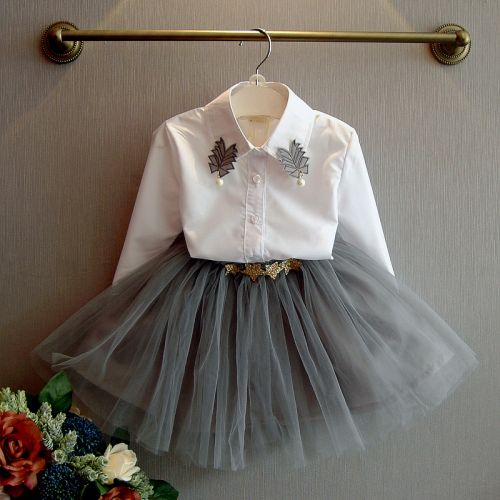 Chemise fille à manche longue - Ref 2087327