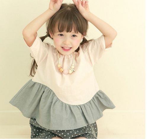 Chemise fille X.M.N à manche longue en coton - Ref 2087339