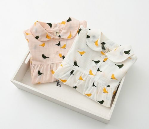 Chemise fille à manche longue en Toile de coton - Ref 2087360