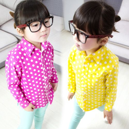 Chemise fille à manche longue en Toile de coton - Ref 2087384