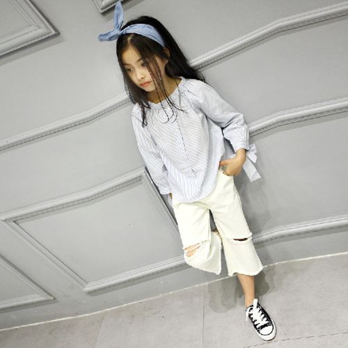 Chemise fille à manche longue - Ref 2087394