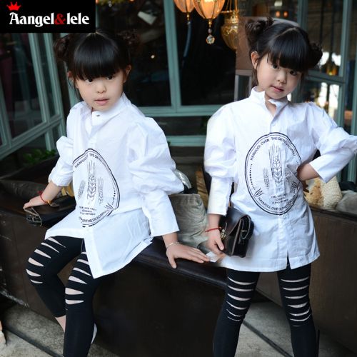 Chemise fille à manche longue - Ref 2087396