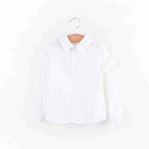Chemise fille à manche longue en Toile de coton - Ref 2087418