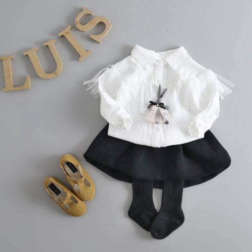 Chemise fille à manche longue - Ref 2087433