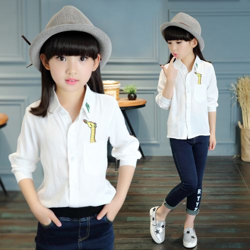 Chemise fille à manche longue - Ref 2087449