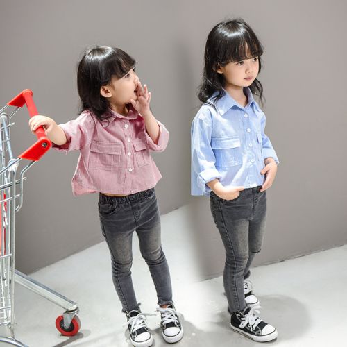 Chemise fille à manche longue - Ref 2087461