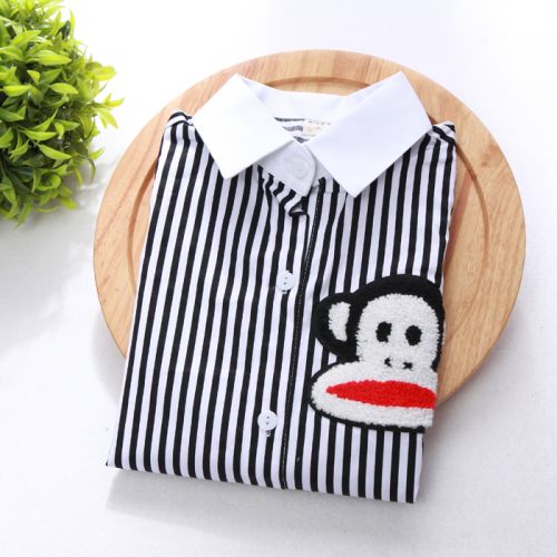 Chemise fille à manche longue en Toile de coton - Ref 2087485