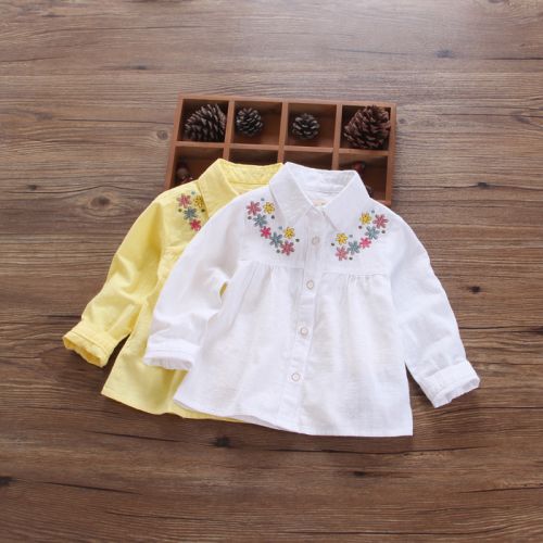 Chemise fille à manche longue - Ref 2087984