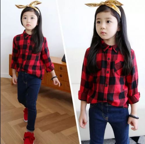 Chemise fille à manche longue - Ref 2088419