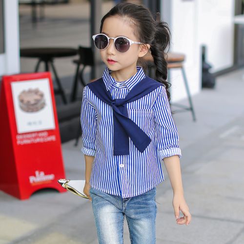 Chemise fille à manche longue - Ref 2088438