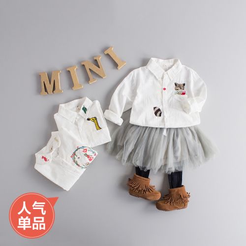 Chemise fille à manche longue - Ref 2088452