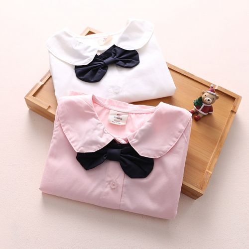 Chemise fille à manche longue en Toile de coton - Ref 2088502