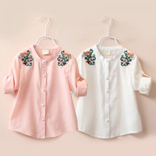 Chemise fille à manche longue - Ref 2088517