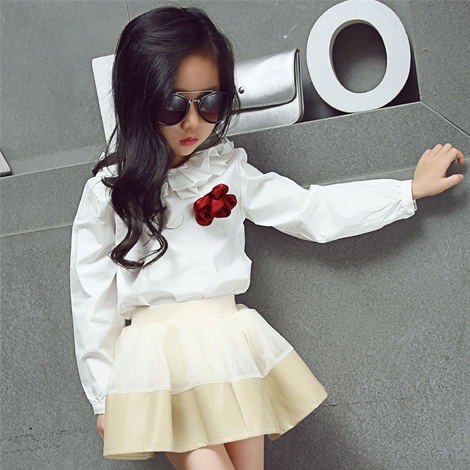 Chemise fille à manche longue - Ref 2088542