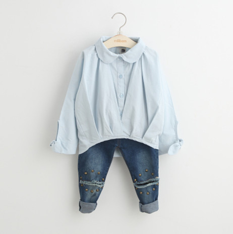 Chemise fille à manche longue - Ref 2088543