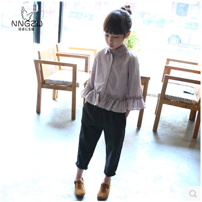 Chemise fille à manche longue - Ref 2088562