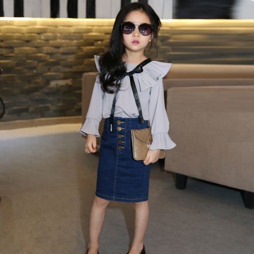 Chemise fille à manche longue - Ref 2088572