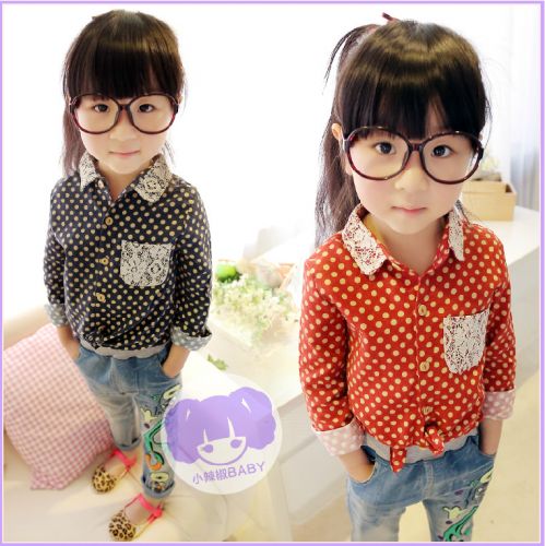 Chemise fille à manche longue - Ref 2088588