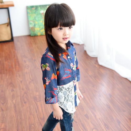 Chemise fille à manche longue - Ref 2088592