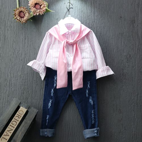 Chemise fille à manche longue - Ref 2088615