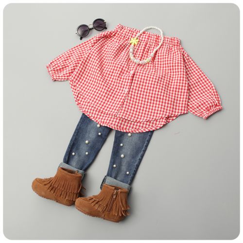 Chemise fille à manche longue - Ref 2088631