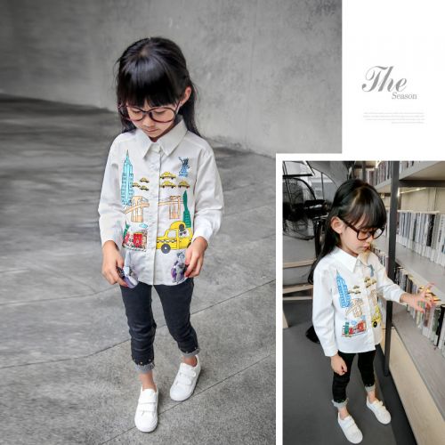 Chemise fille à manche longue - Ref 2088650