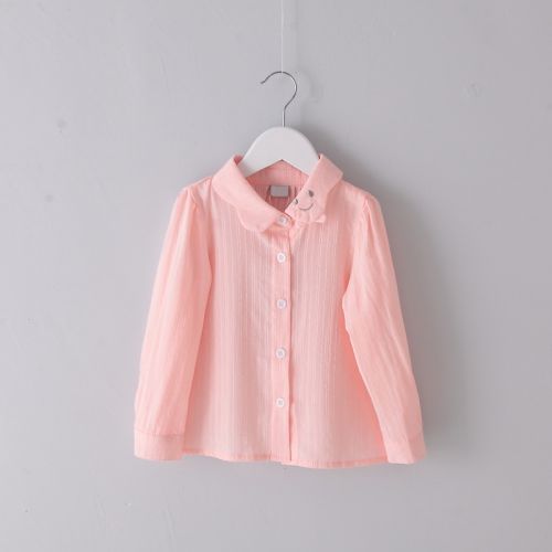 Chemise fille à manche longue en Toile de coton - Ref 2088696