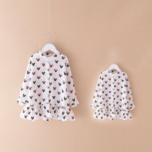 Chemise fille à manche longue en Toile de coton - Ref 2088698