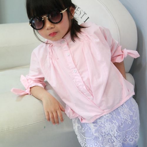 Chemise fille à manche longue en Toile de coton - Ref 2088699