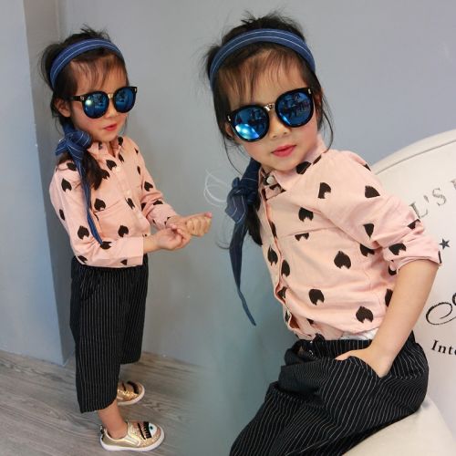 Chemise fille à manche longue en Toile de coton - Ref 2088703