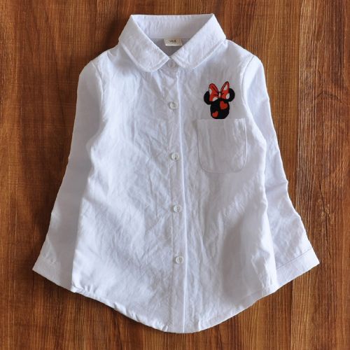 Chemise fille à manche longue en Toile de coton - Ref 2088717