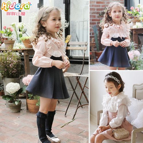 Chemise fille KIDORA à manche longue en Toile de coton - Ref 2088719