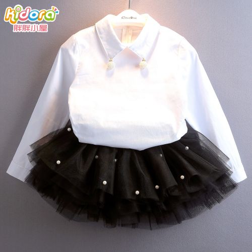 Chemise fille KIDORA à manche longue en Toile de coton - Ref 2088723