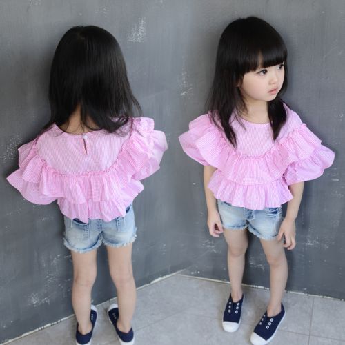 Chemise fille à manche longue en Toile de coton - Ref 2088727
