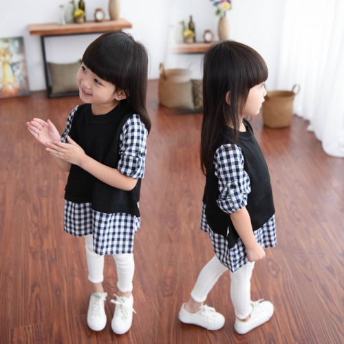 Chemise fille à manche longue en Toile de coton - Ref 2088729