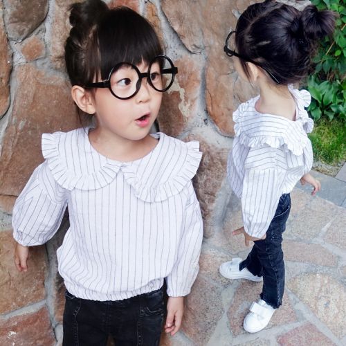 Chemise fille COZEZE à manche longue en Toile de coton - Ref 2088764