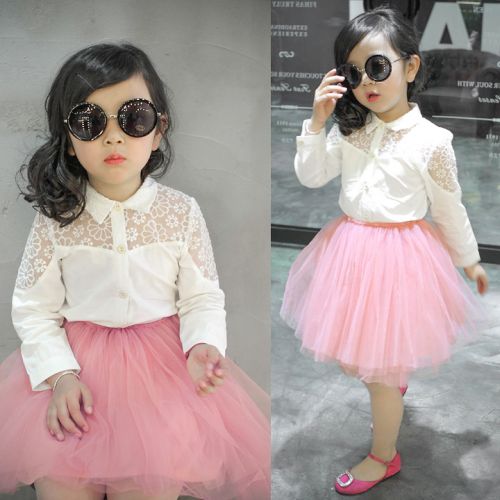 Chemise fille à manche longue - Ref 2088769
