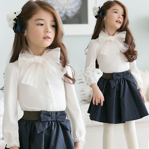 Chemise fille à manche longue - Ref 2088781