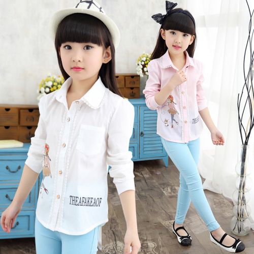 Chemise fille à manche longue - Ref 2088793