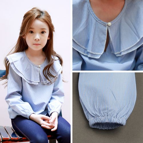 Chemise fille à manche longue - Ref 2088818