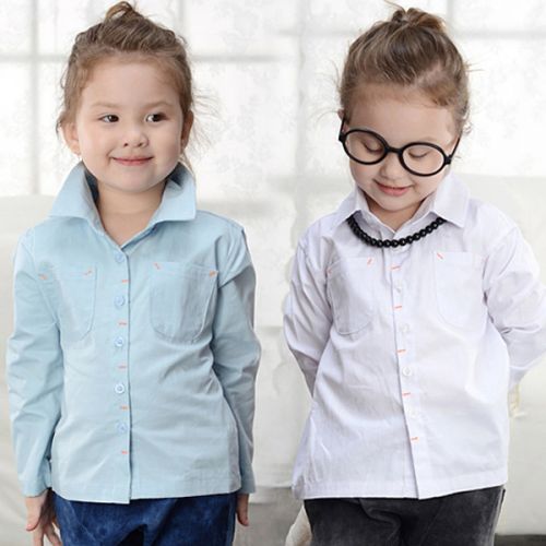 Chemise fille à manche longue - Ref 2088829