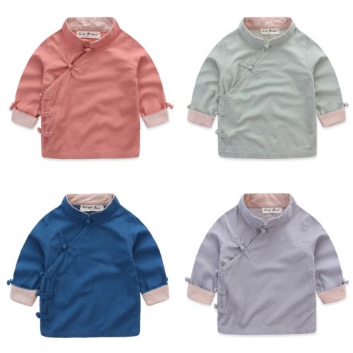 Chemise garçon à manche longue en Toile de coton - Ref 2072701
