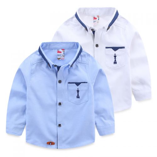 Chemise garçon à manche longue en Toile de coton - Ref 2072733