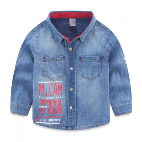 Chemise garçon à manche longue en toile - Ref 2072778