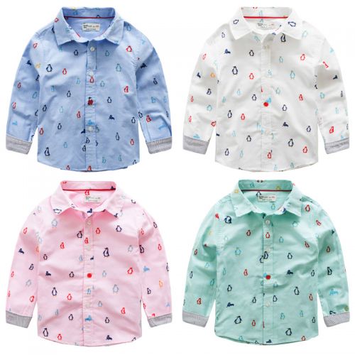 Chemise garçon à manche longue en Toile de coton - Ref 2072842