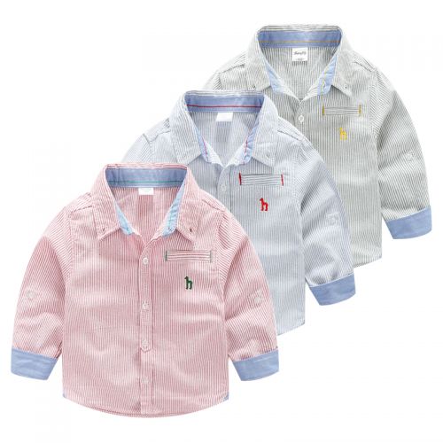 Chemise garçon à manche longue en Toile de coton - Ref 2072853